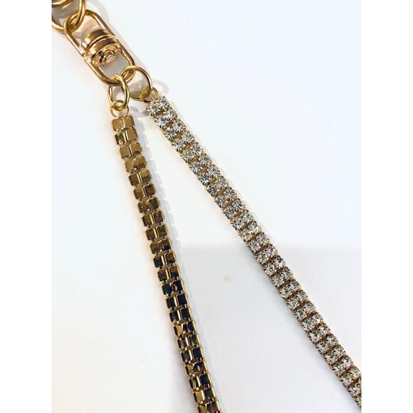Rhinestone Gold Bracelet Keyring - Picture 3 of 3